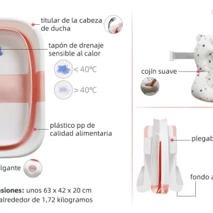 Banera Tina Plegable Para Bebe Multifunc