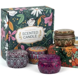SET DE VELAS X4 AROMATIZADAS PARA REGALO