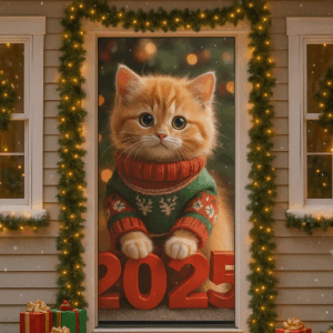 Nueva Funda Navideña Para Puerta