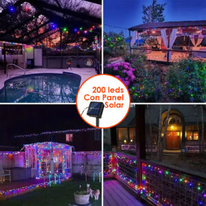 Luces Navidad Energia Solar Prem 200led