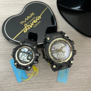 Reloj estuche corazón de parejas deportivo